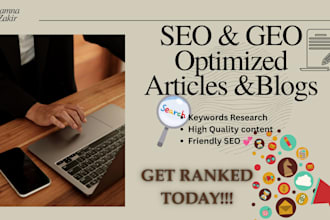 write SEO and GEO optimized articles and blog posts