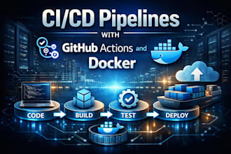 build cicd pipelines with github actions, docker and AWS deployment