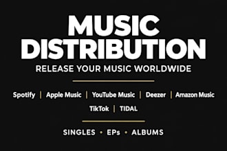 distribute your music to spotify apple music youtube music deezer tiktok tidal