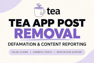 remove tea app posts for you, delete bad profiles