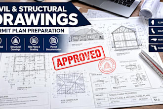 do illinois california nc florida civil structural engineer drawings for permit