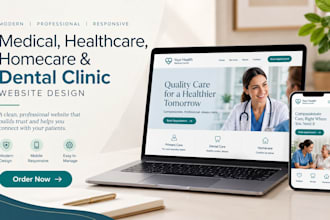 design medical healthcare homecare dental clinic website