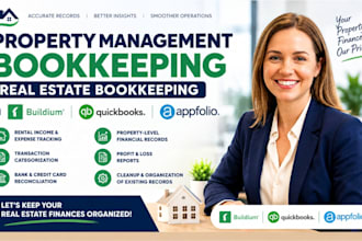 do property management real estate bookkeeping in buildium quickbook appfolio