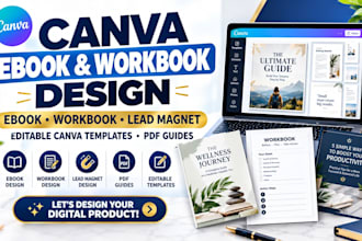 design editable canva ebooks, workbooks, and lead magnets