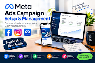 setup and manage facebook ads, instagram ads, manager and meta lead campaigns