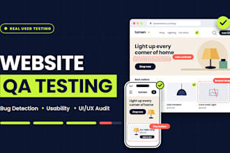 do website QA testing for bugs usability and UI UX  audit user testing