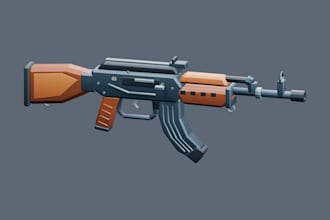 create low poly 3d props and modular environment assets