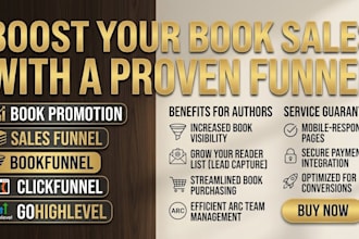 do bookfunnel gohighlevel sales funnel clickfunnel  landing page book promotion