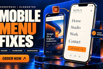 fix wordpress elementor mobile header and hamburger menu issues elementor fix