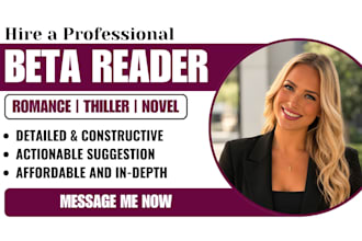 beta read romance suspense thriller beta reader manuscript novel critique