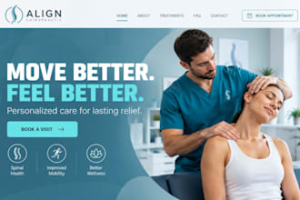design squarespace chiropractor website chiropractic clinic appointment booking