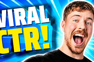design viral mr beast style youtube thumbnails for high ctr