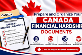 prepare and organize your canada financial hardship documents
