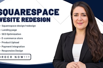 do squarespace redesign, clone squarespace website business website revamping