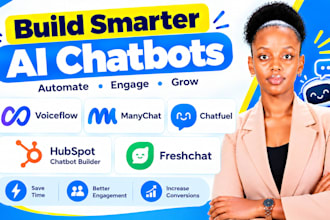 setup voiceflow andbot manychat chatfuel hubspot chatbot builder freshchat