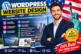 wordpress website design with divi, oxygen, beaver, spectra and brizy builder