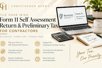 prepare your irish form 11 with rct credits and preliminary tax for freelancers