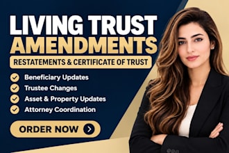 draft living trust amendments, restatements and certificate of trust