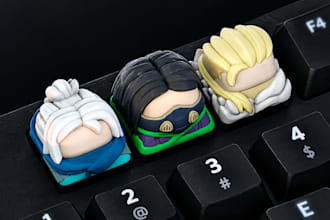 create custom anime artisan keycaps for mechanical keyboard with print ready stl
