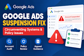 fix google ads account suspension circumventing system policy violations