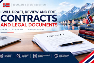 draft, review and edit contracts and legal documents