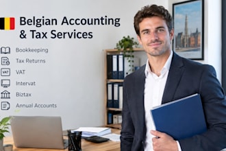 prepare belgian bookkeeping tax returns vat intervat biztax and annual accounts