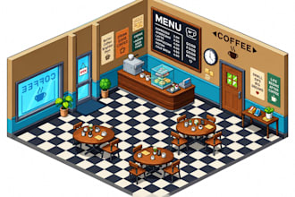 pixel isometric game art isometric props pixel game background