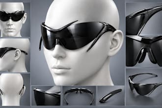 design eyewear and sunglasses tech pack, 3d cad and factory drawings