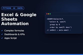 automate google sheets or excel with formulas and apps script