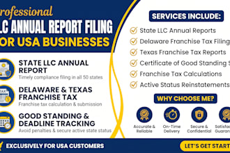 file llc annual report, delaware or texas franchise tax and state llc filling