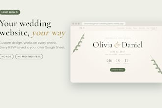 create a custom wedding website with rsvp that saves to google sheets