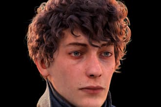 build realistic 3d character hair, zbrush, hair grooming in maya and xgen hair