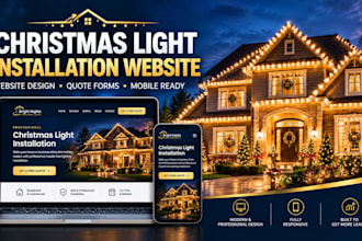 build christmas light installation website, holiday lighting contractor website