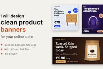 design clean product banners for your online store