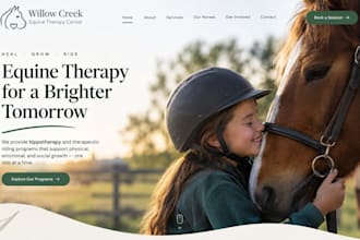 design squarespace equine therapy hippotherapy therapeutic riding center website
