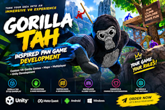 develop gorilla tag fan game vr gorilla game multiplayer mechanics