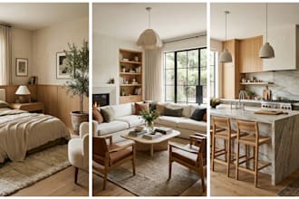 design and decorate bedrooms, living rooms and kitchens