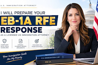 prepare your eb2 niw or eb1a rfe response per uscis standards as a US attorney