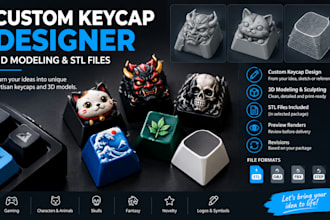 design custom artisan keycap and 3d printable stl models for mechanical keyboard
