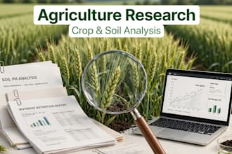 do agriculture research, crop data and soil analysis report