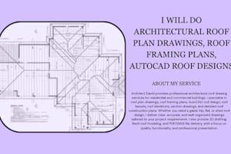 do architectural roof plan drawings, roof framing plans, autocad roof designs