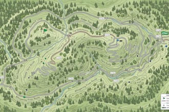 create custom hiking, cycling, biking and outdoor trail route maps