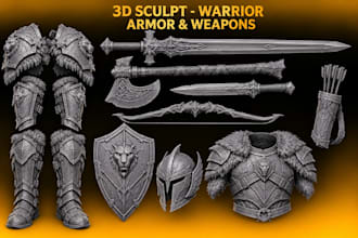 create custom 3d cosplay weapons, swords and props for 3d printing