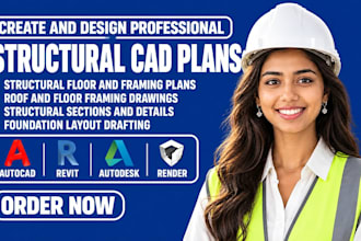 do structural cad plans, detail drawings, sketches and sections