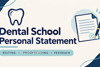 proofread your ucas dentistry personal statement for medical school application