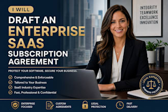 draft an enterprise saas subscription agreement for your software
