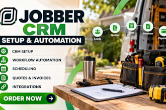 setup jobber CRM automation, workflows and integrations