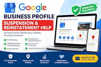 setup reinstate suspension google my business profile gmb suspension