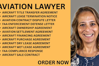 be your aviation lawyer for aircraft purchase, leasing, faa and title disputes