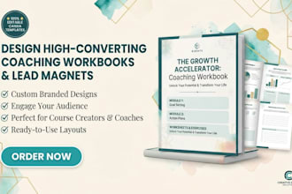 create editable coaching workbooks, client worksheets and course guides